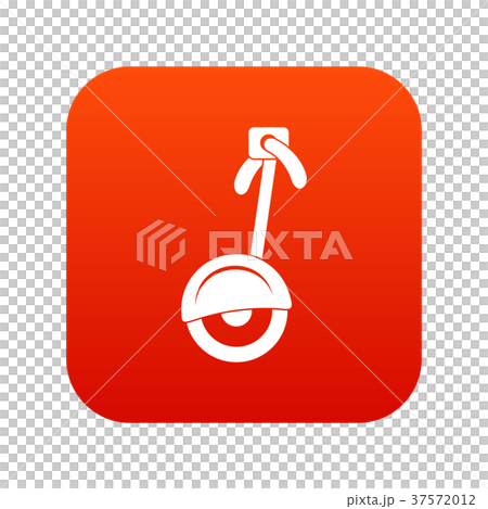 Unicycle icon digital red 37572012