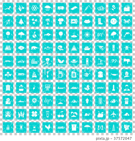 100 global warming icons set grunge blue 100 global warming icons set grunge blue 37572047