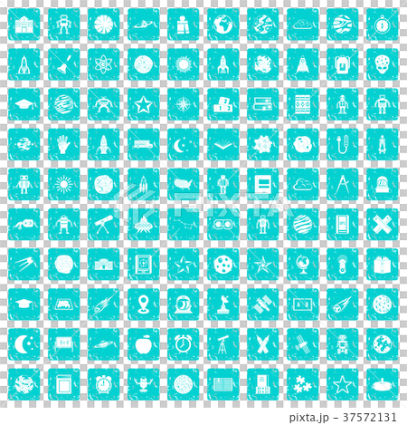100 astronomy icons set grunge blue 100 astronomy icons set grunge blue 37572131