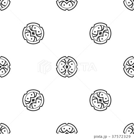 Shield pattern seamless black 37572329