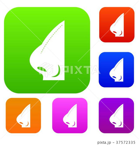 Rhinoplasty of nose set color collection 37572335