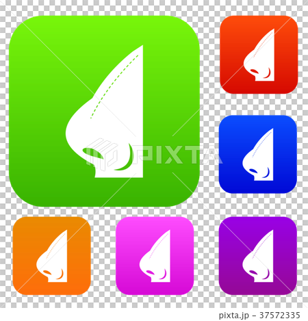 Rhinoplasty of nose set color collection 37572335