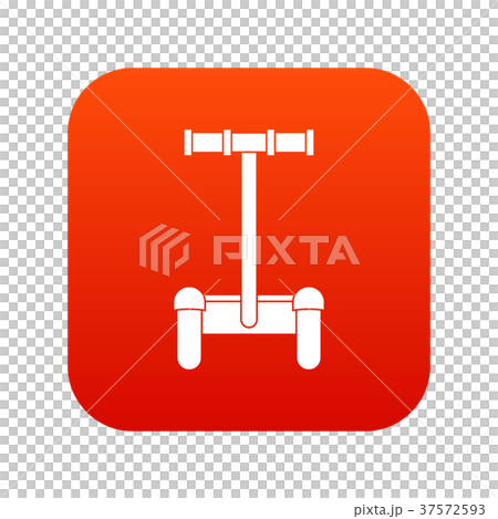 Alternative transport vehicle icon digital red Alternative transport vehicle icon digital red 37572593