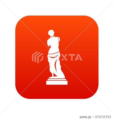 Ancient statue icon digital red Ancient statue icon digital red 37572755