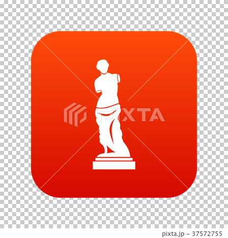 Ancient statue icon digital red Ancient statue icon digital red 37572755
