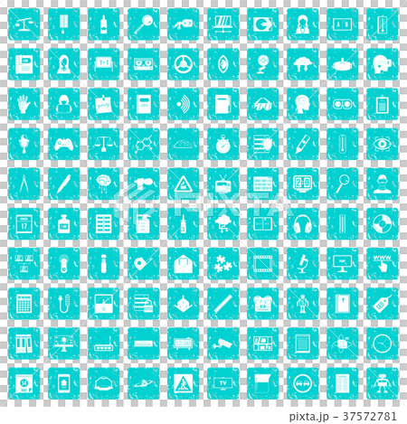 100 information icons set grunge blue 100 information icons set grunge blue 37572781