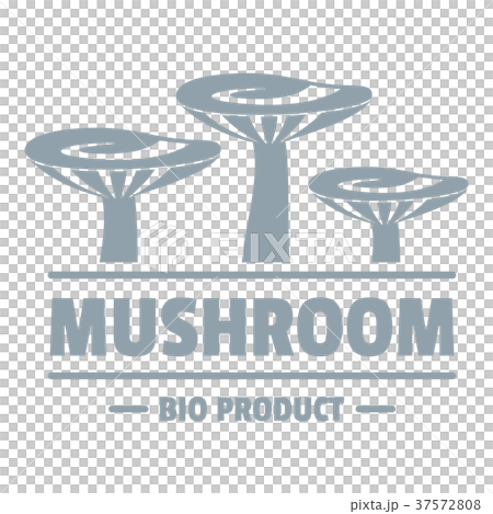 Mushroom bio organic logo, simple gray style Mushroom bio organic logo, simple gray style 37572808