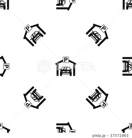 Car parking pattern seamless black 37572863