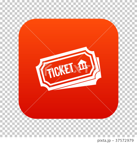 Ticket icon digital red - Stock Illustration [37572979] - PIXTA