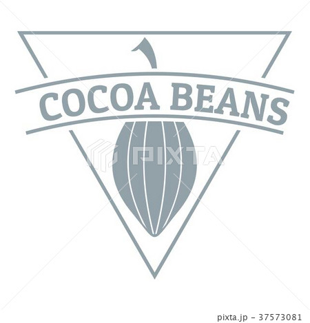 Cocoa beans logo, simple gray style 37573081