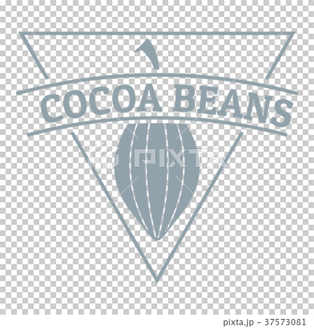 Cocoa beans logo, simple gray style 37573081