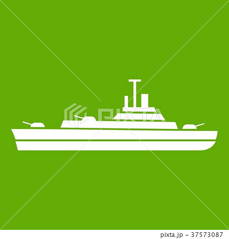 Warship icon green 37573087