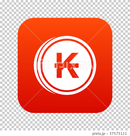 Coins lao kip icon digital red Coins lao kip icon digital red 37573121