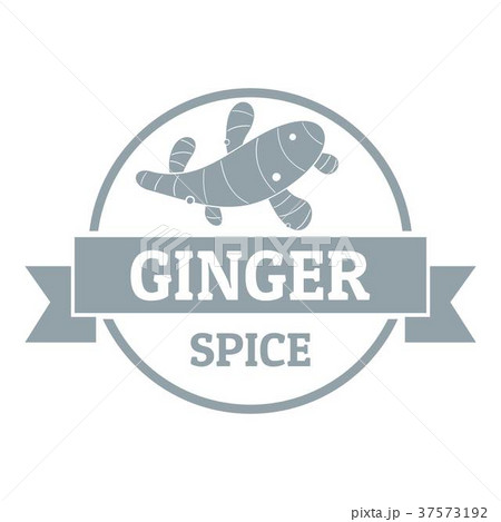 Ginger spice logo, simple gray style 37573192