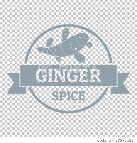 Ginger spice logo, simple gray style 37573192