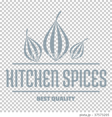 Eco kitchen spice logo, simple gray style 37573205