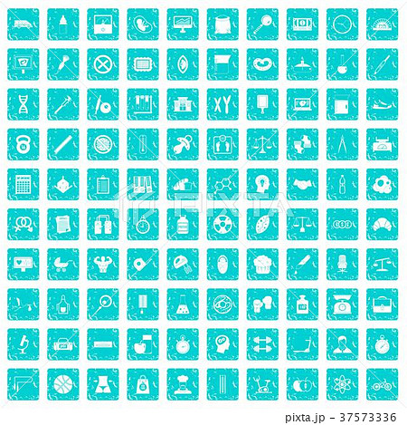 100 libra icons set grunge blue 37573336