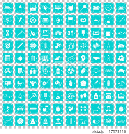 100 libra icons set grunge blue 37573336