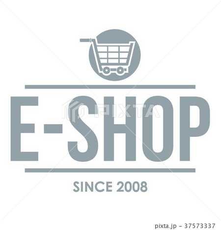 E shop logo, simple gray style 37573337