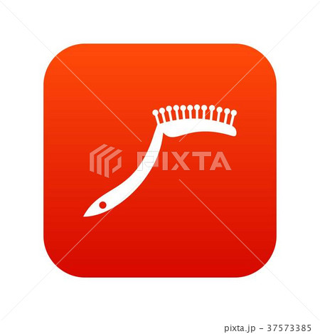 Pet comb icon digital red 37573385