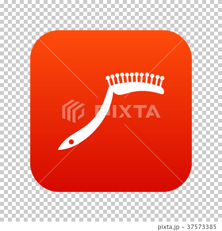 Pet comb icon digital red 37573385