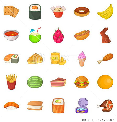 Morsel icons set, cartoon style 37573387
