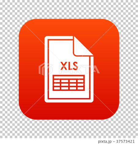 File XLS icon digital red - Stock Illustration [37573421] - PIXTA