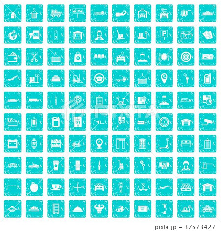 100 loader icons set grunge blue 37573427