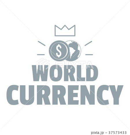 World currency logo, simple gray style 37573433