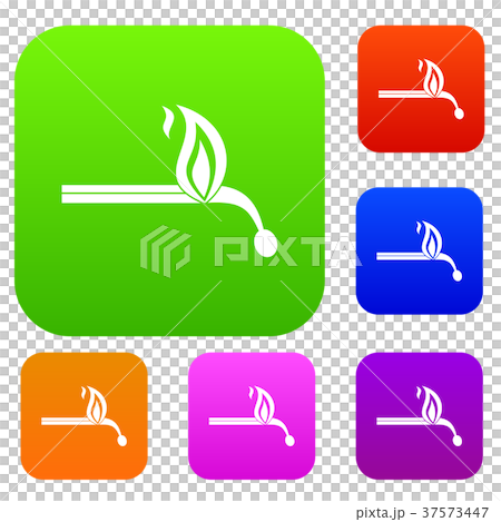 Burning match set color collection Burning match set color collection 37573447