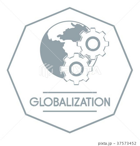 Globalization logo, simple gray style 37573452