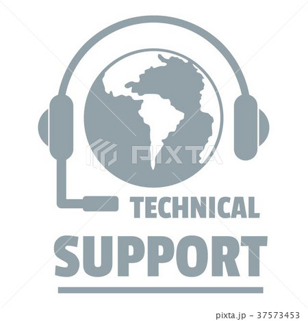 Technical support logo, simple gray style Technical support logo, simple gray style 37573453