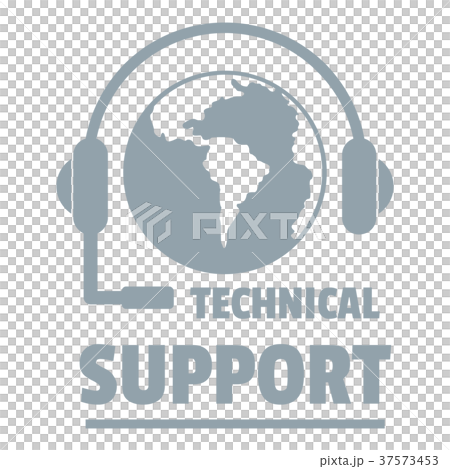 Technical support logo, simple gray style Technical support logo, simple gray style 37573453
