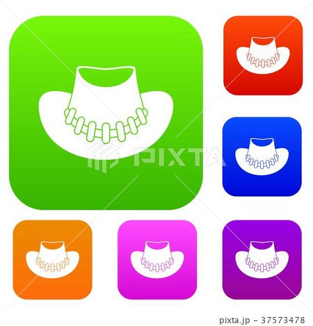 Cowboy hat set color collection 37573478