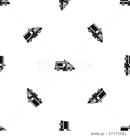 Ambulance pattern seamless black 37573561