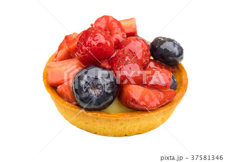 Fresh fruit tart with strawberries, blueberries Fresh fruit tart with strawberries, blueberries 37581346