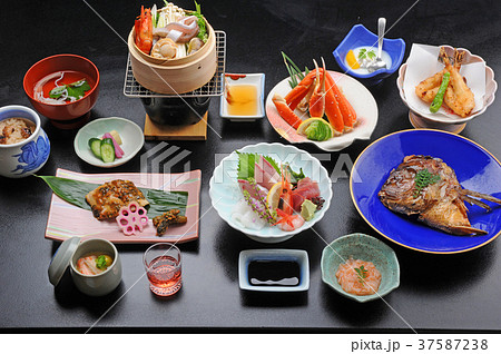 温泉宿の食事 和食の集合 温泉宿の食事 和食の集合 37587238