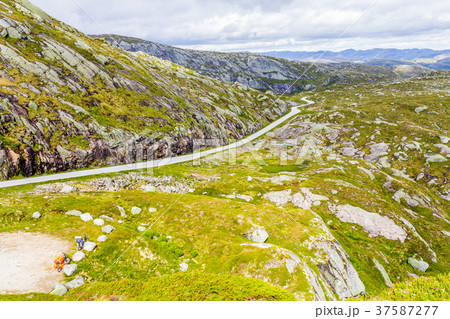 beautiful view on summer road. Forsand, Rogaland 37587277