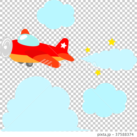 Red propeller plane 37588374