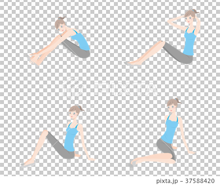Illustration of a yoga woman 37588420