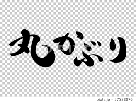 筆文字　丸かぶり　1 37588876