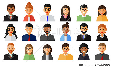 Group of working people men and women icons 37588969