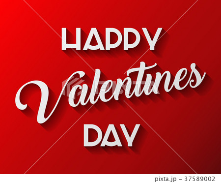 Happy Valentine's day lettering greeting card 37589002