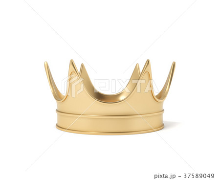 3d rendering of a single golden royal crownのイラスト素材 [37589049] - PIXTA