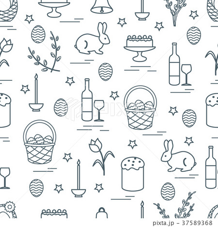 Cute seamless pattern with different symbols for Cute seamless pattern with different symbols for 37589368
