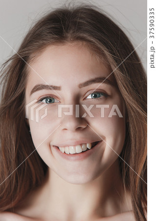 face of a beautiful young girl with a clean fresh 37590335