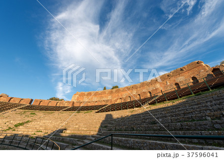 Greek Roman Theater in Taormina - Sicily Italy 37596041
