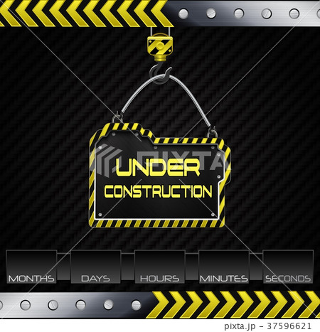Under construction hanging board Under construction hanging board 37596621
