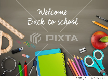 Welcome back to school with school supplies 37597576