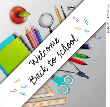 Welcome back to school with school supplies Welcome back to school with school supplies 37597577